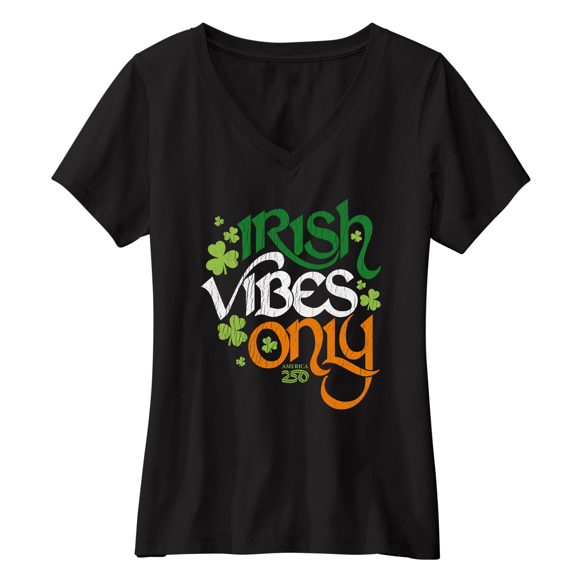 Womens Small Black Short Sleeve V-neck Tee