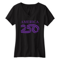 Womens Small Black Short Sleeve V-neck Tee