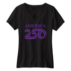 Womens Small Black Short Sleeve V-neck Tee