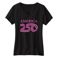 Womens Small Black Short Sleeve V-neck Tee
