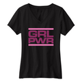 Womens Small Black Short Sleeve V-neck Tee