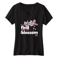 Womens Small Black Short Sleeve V-neck Tee