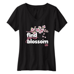 Womens Small Black Short Sleeve V-neck Tee