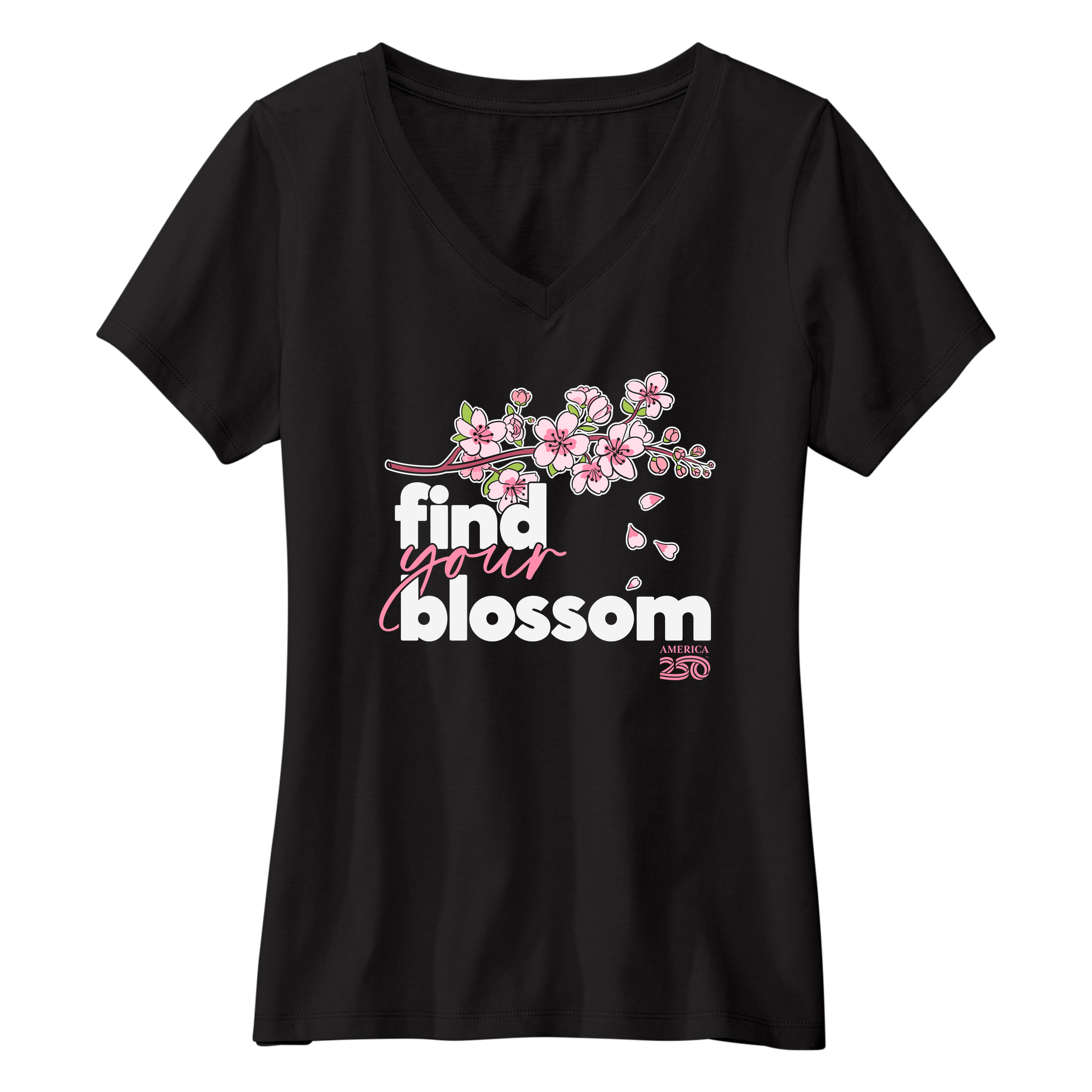 Womens Small Black Short Sleeve V-neck Tee