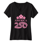Womens Small Black Short Sleeve V-neck Tee