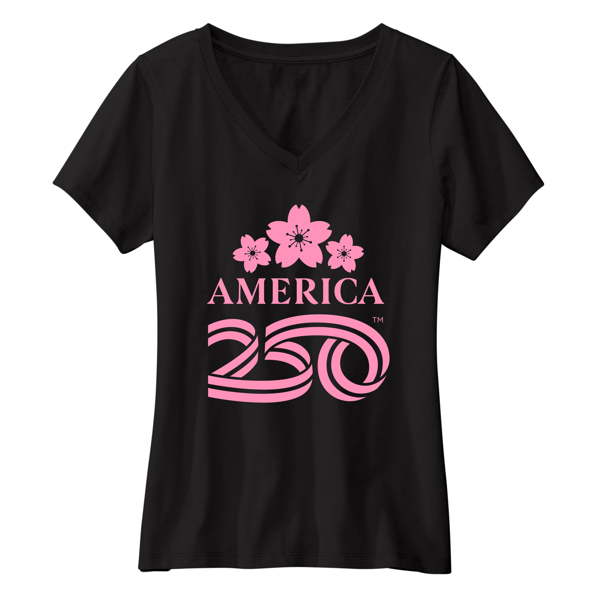 Womens Small Black Short Sleeve V-neck Tee