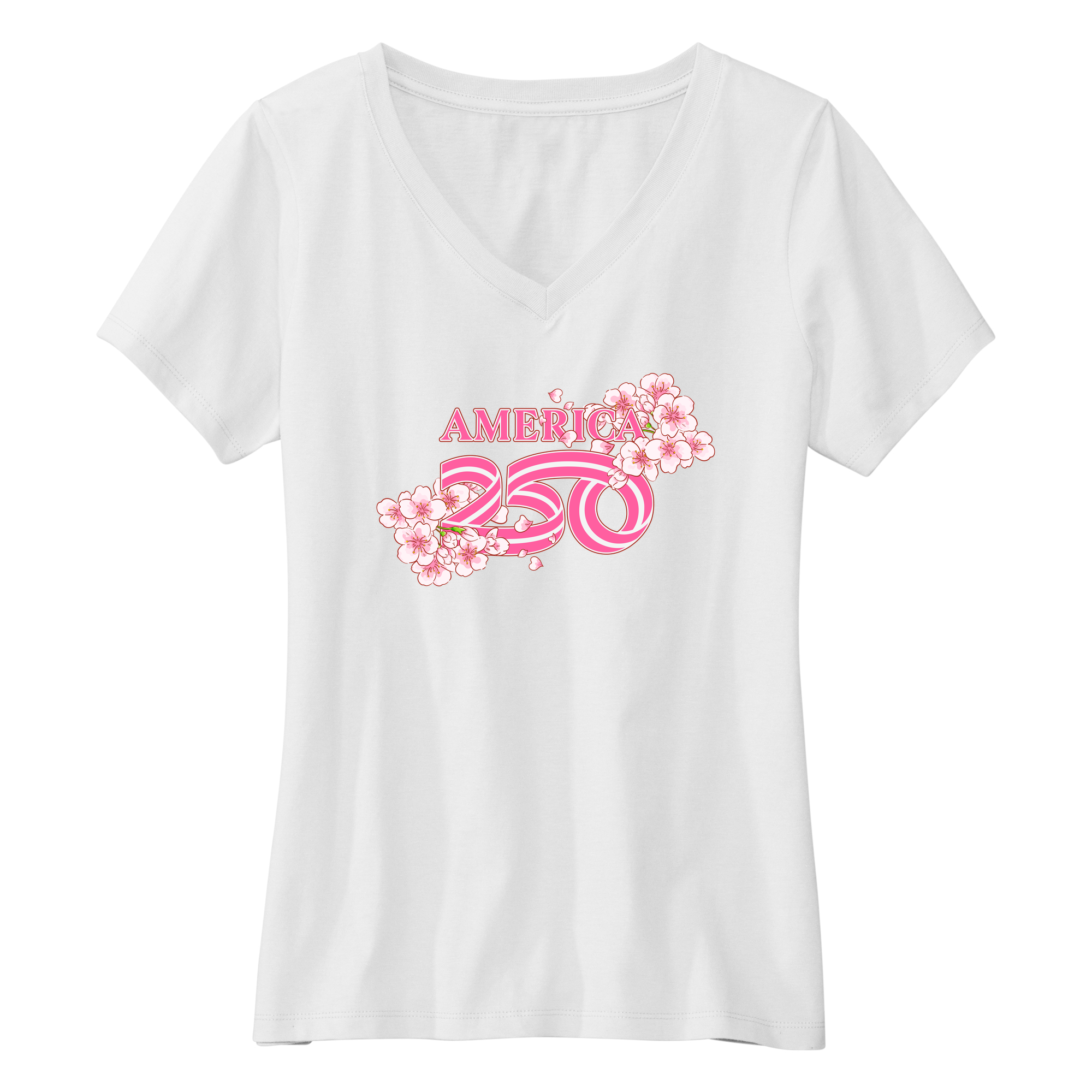 Womens Small White Short Sleeve V-neck Tee