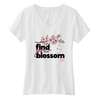 Womens Small White Short Sleeve V-neck Tee