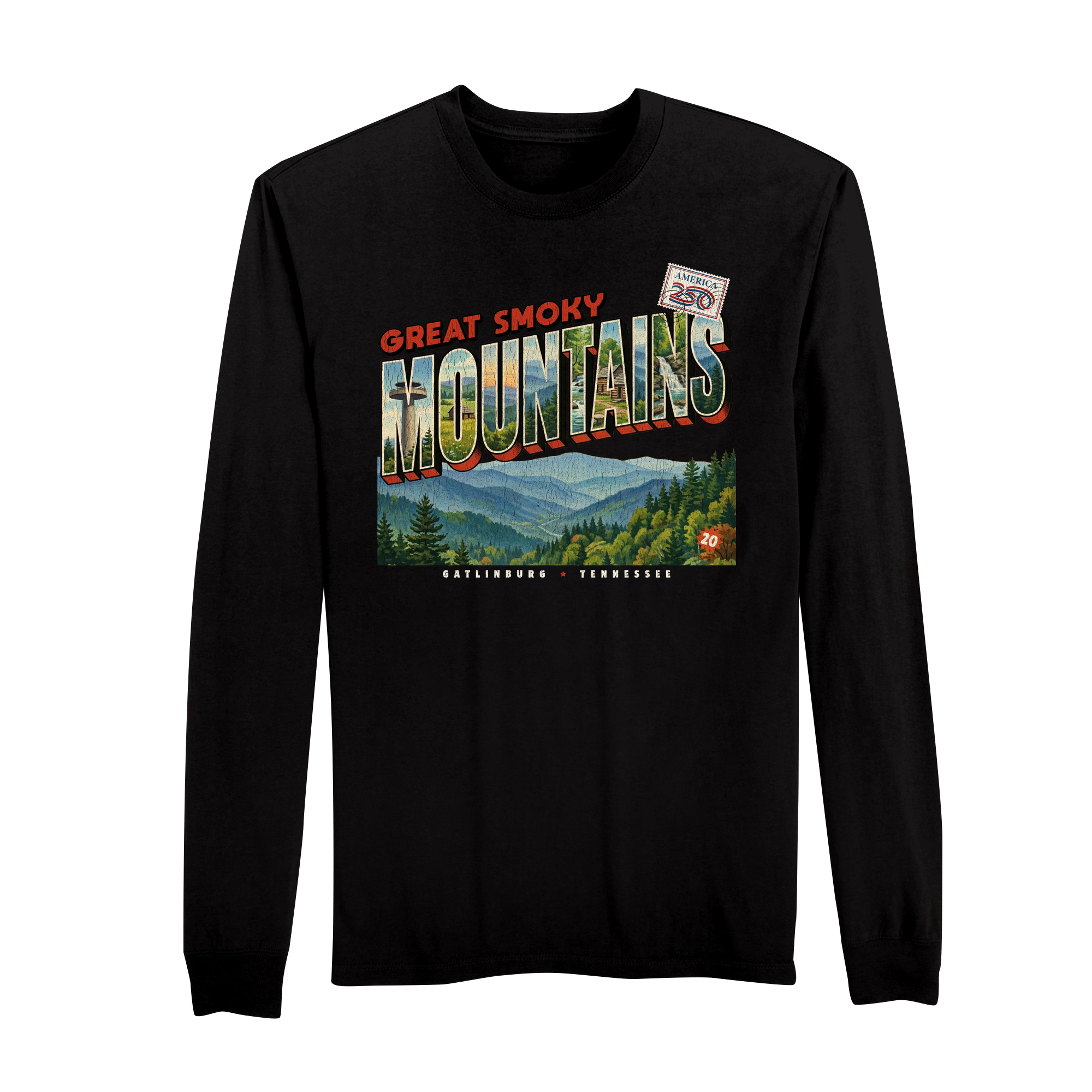 America250 Great Smoky Mountains Men's Long Sleeve T-Shirt