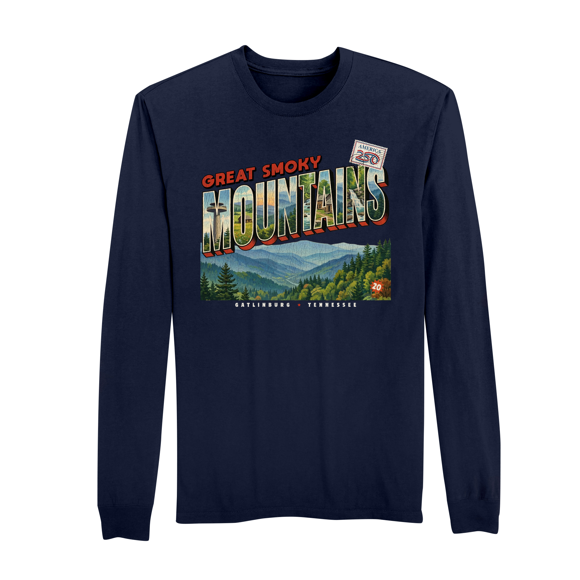 America250 Great Smoky Mountains Men's Long Sleeve T-Shirt