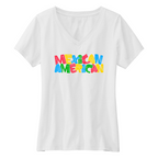 Womens Small White Short Sleeve V-neck Tee