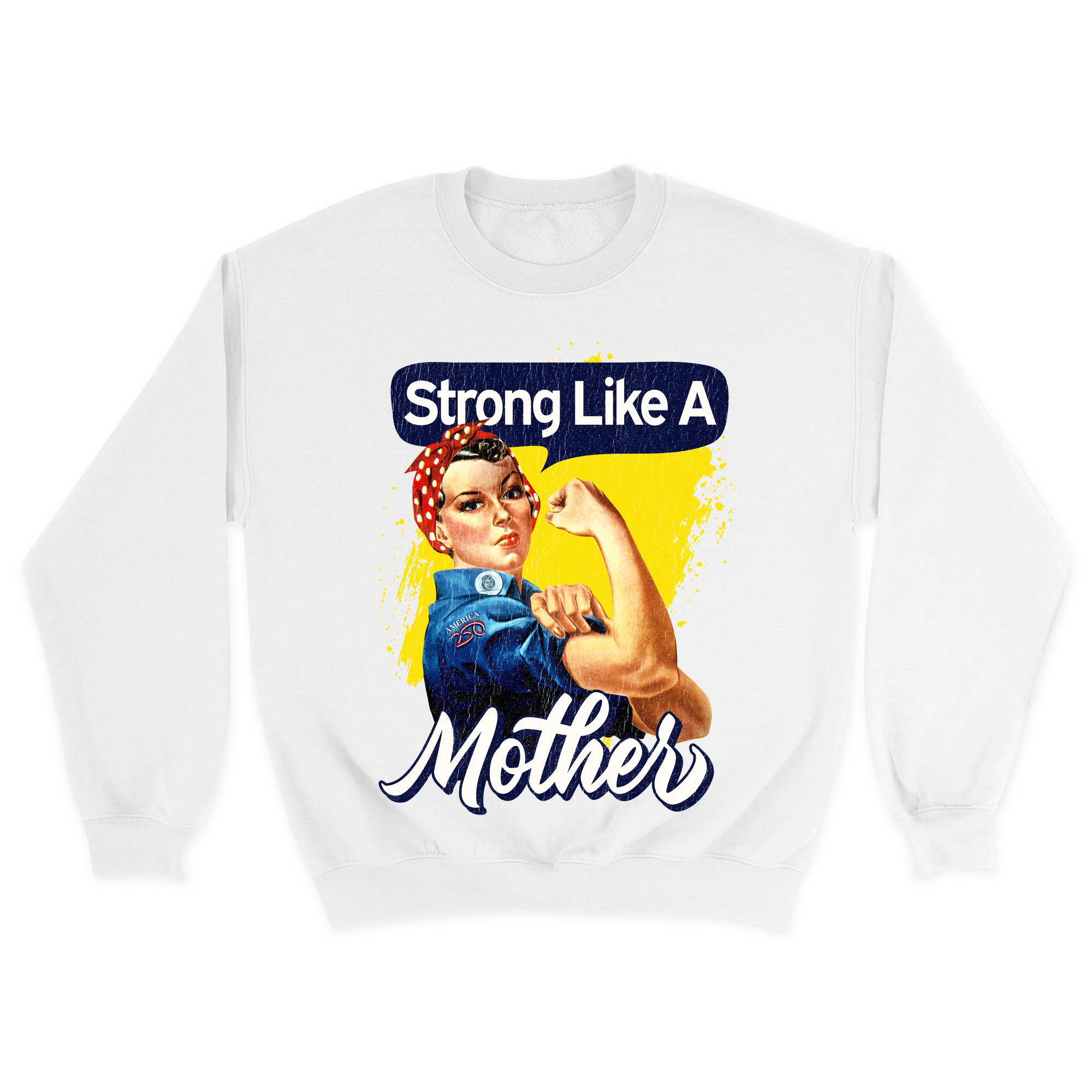 Unisex Small White Crewneck Sweatshirt