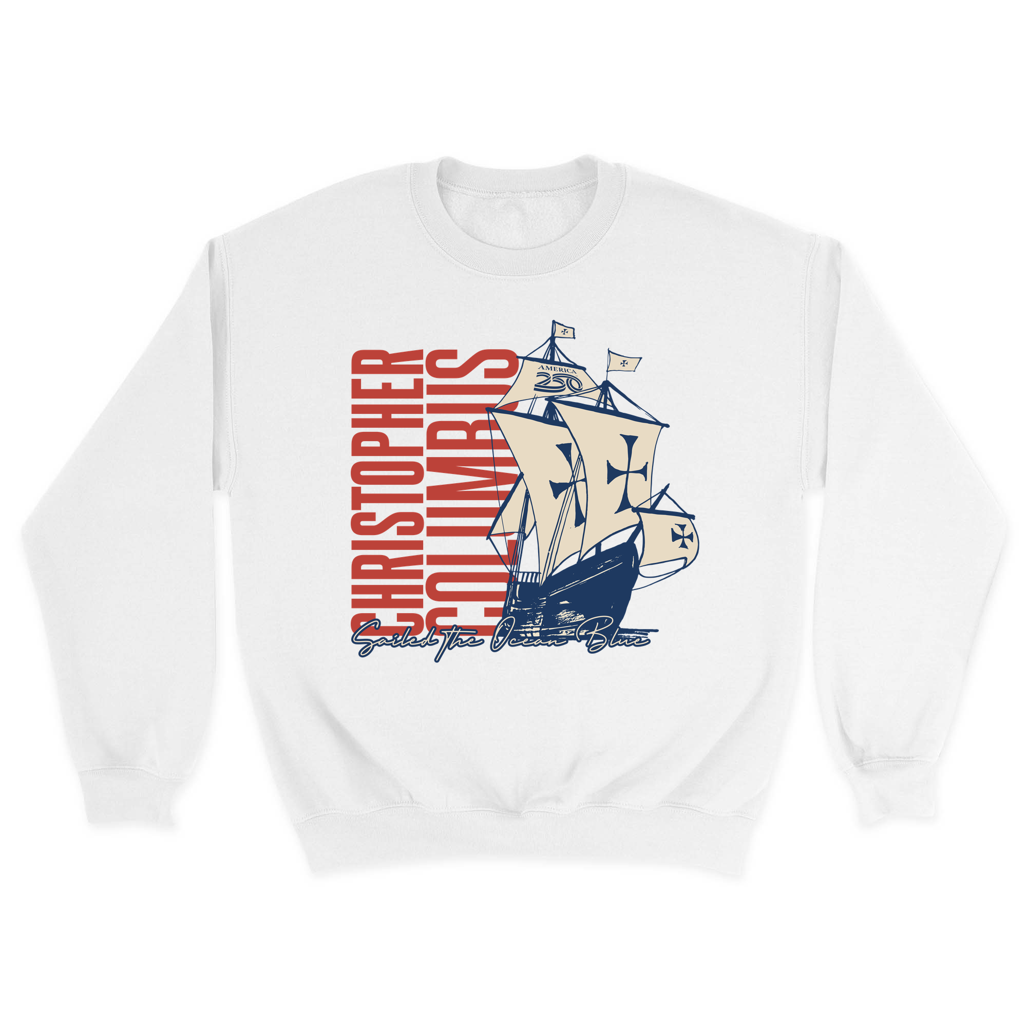 Unisex Small White Crewneck Sweatshirt
