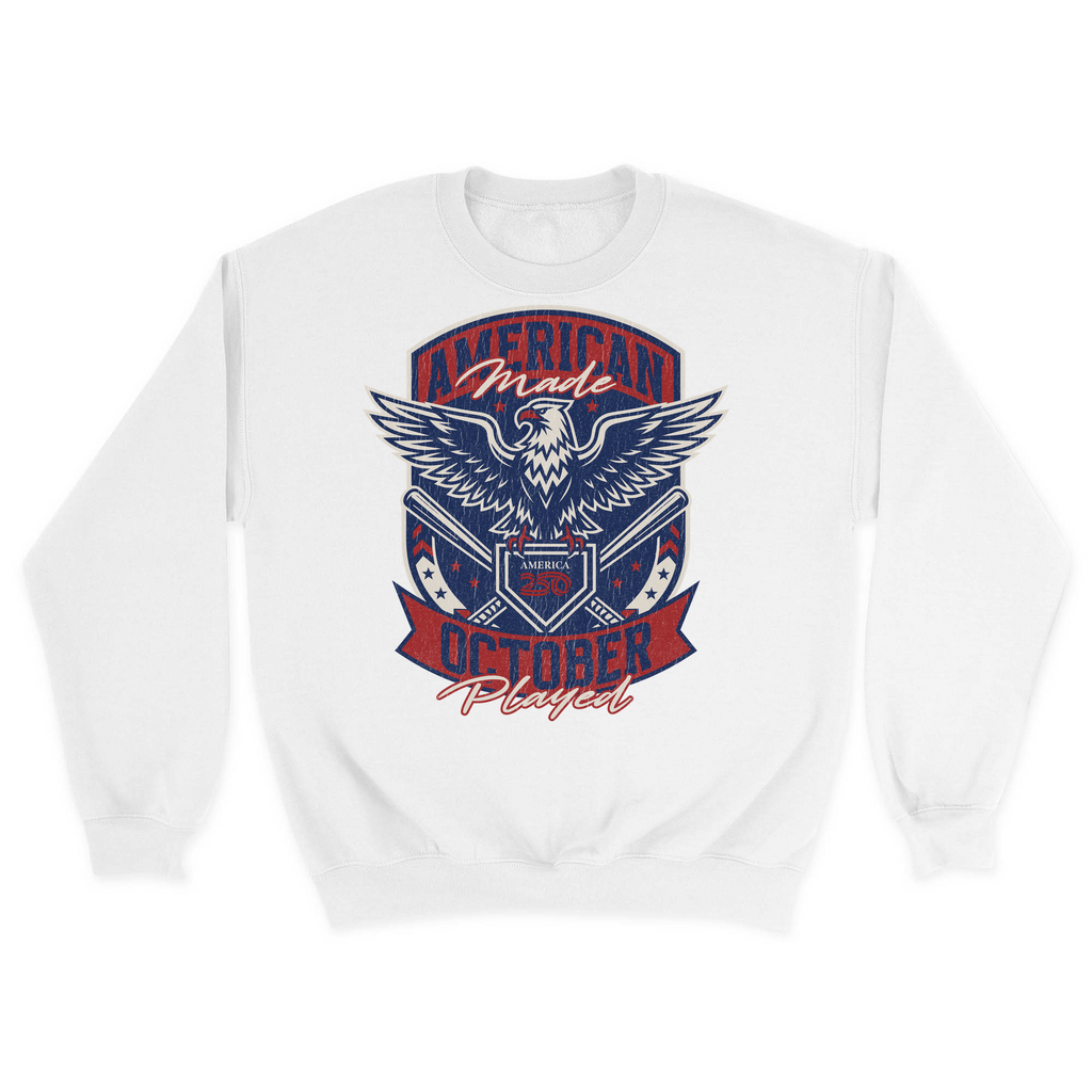 Unisex Small White Crewneck Sweatshirt