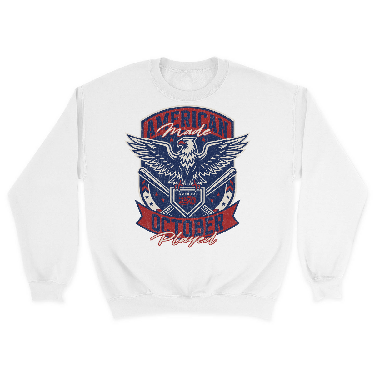 Unisex Small White Crewneck Sweatshirt