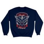 Unisex Small Navy Crewneck Sweatshirt