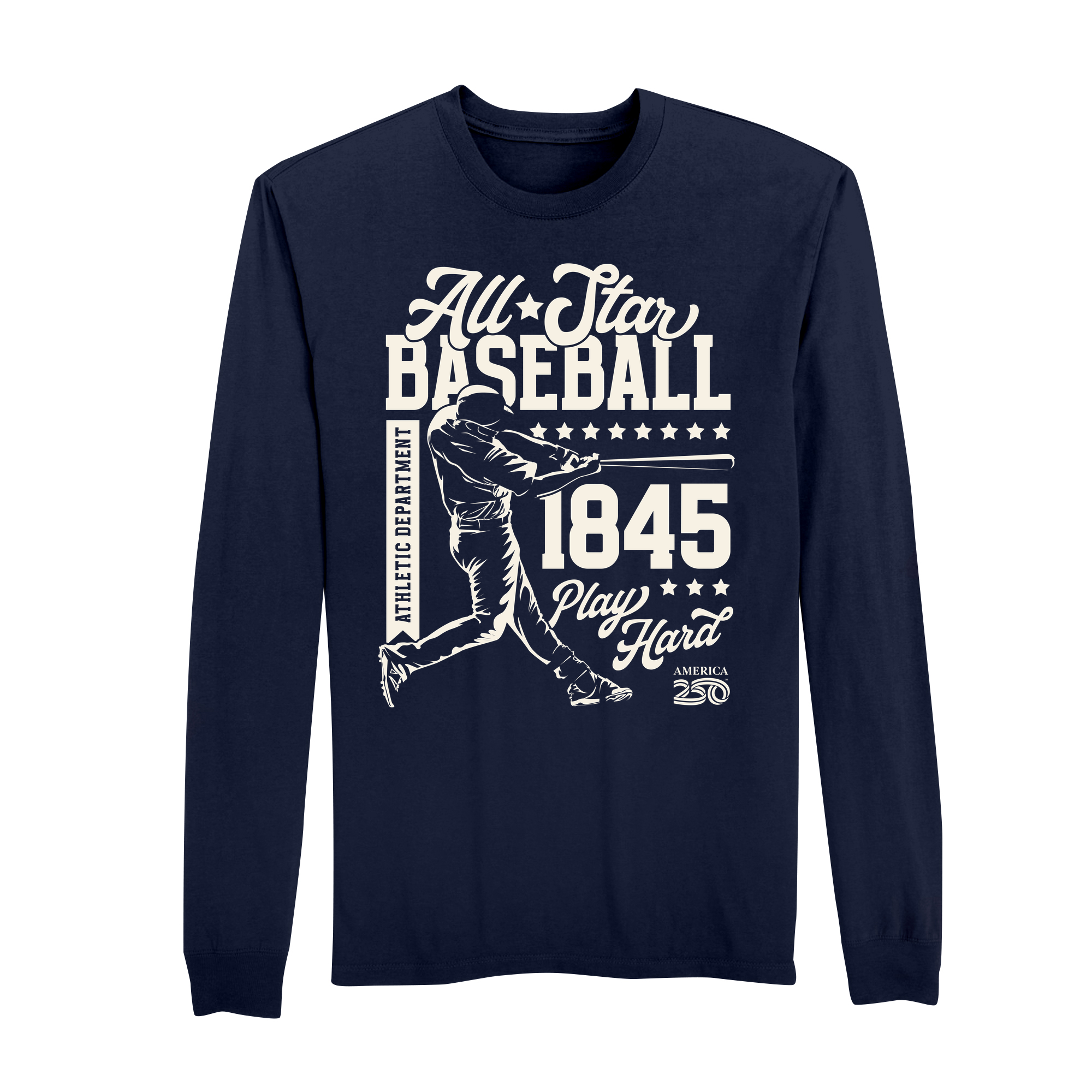 America250 All Star Baseball Men's Long Sleeve T-Shirt