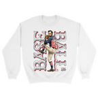 Unisex Small White Crewneck Sweatshirt