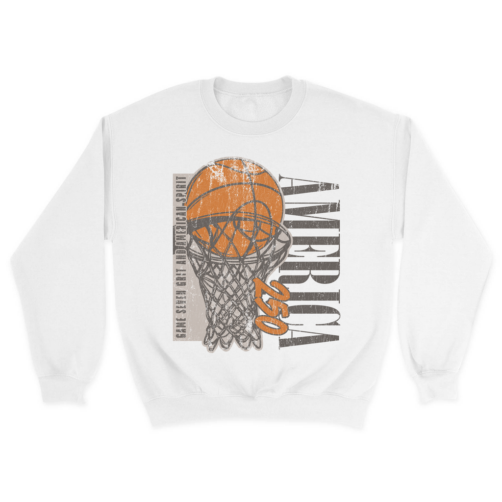 Unisex Small White Crewneck Sweatshirt