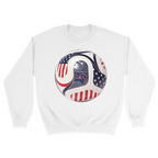 Unisex Small White Crewneck Sweatshirt