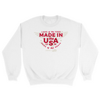 Unisex Small White Crewneck Sweatshirt