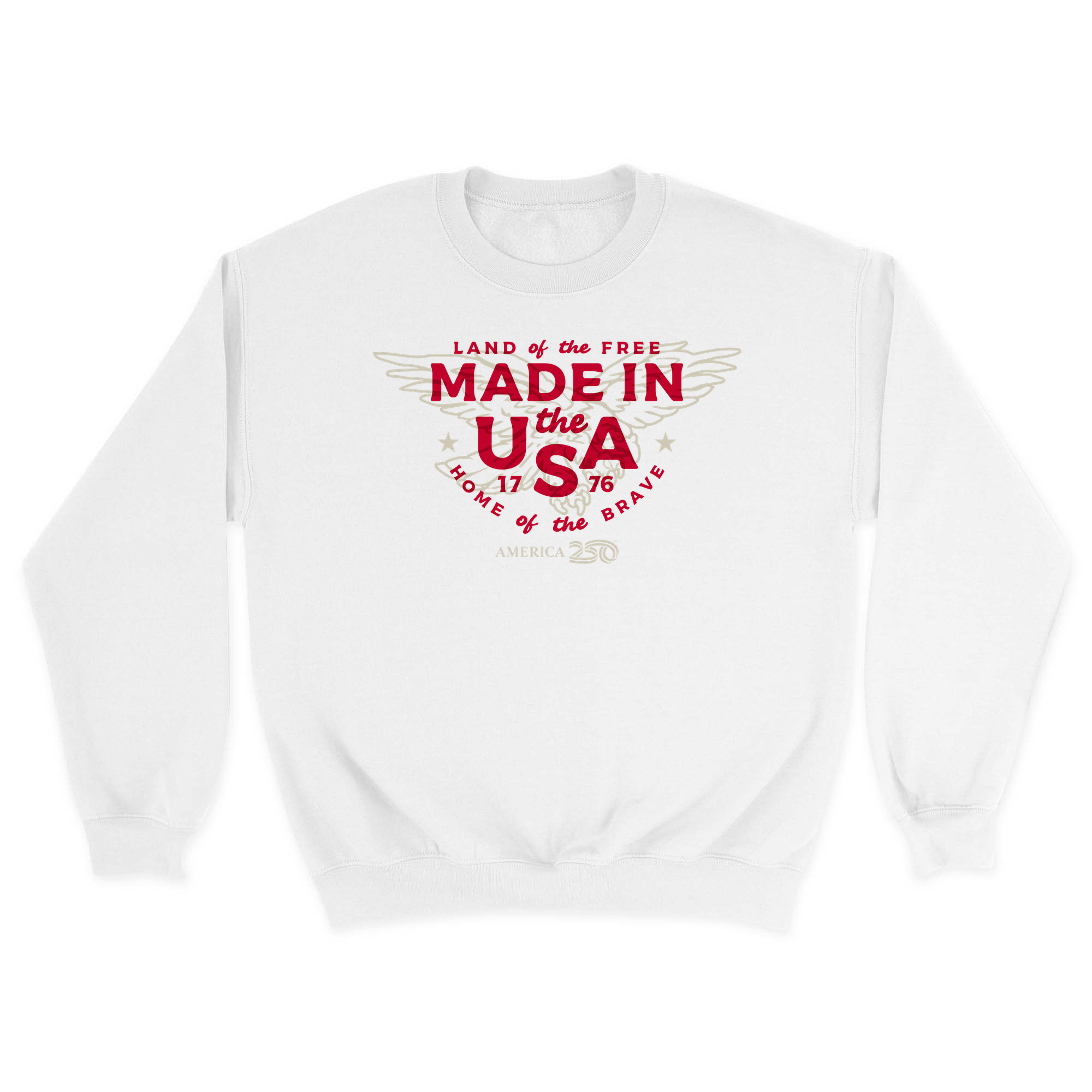 Unisex Small White Crewneck Sweatshirt