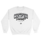 Unisex Small White Crewneck Sweatshirt