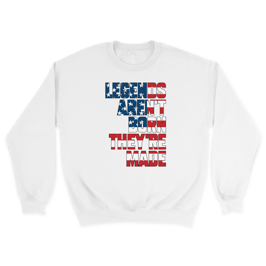 Unisex Small White Crewneck Sweatshirt