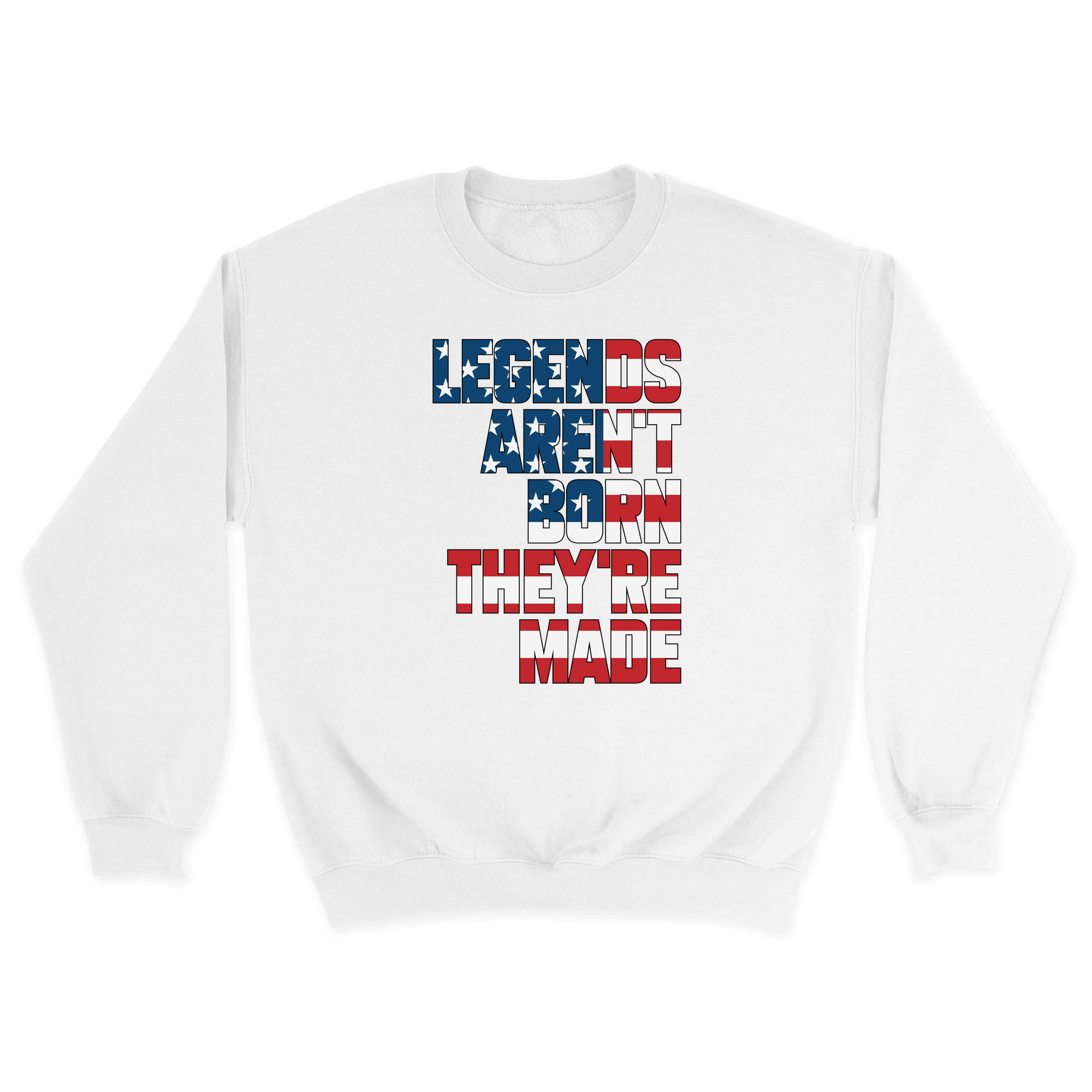 Unisex Small White Crewneck Sweatshirt
