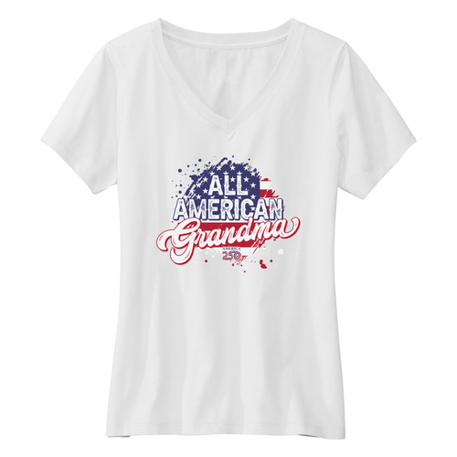 Womens Small White Short Sleeve V-neck Tee
