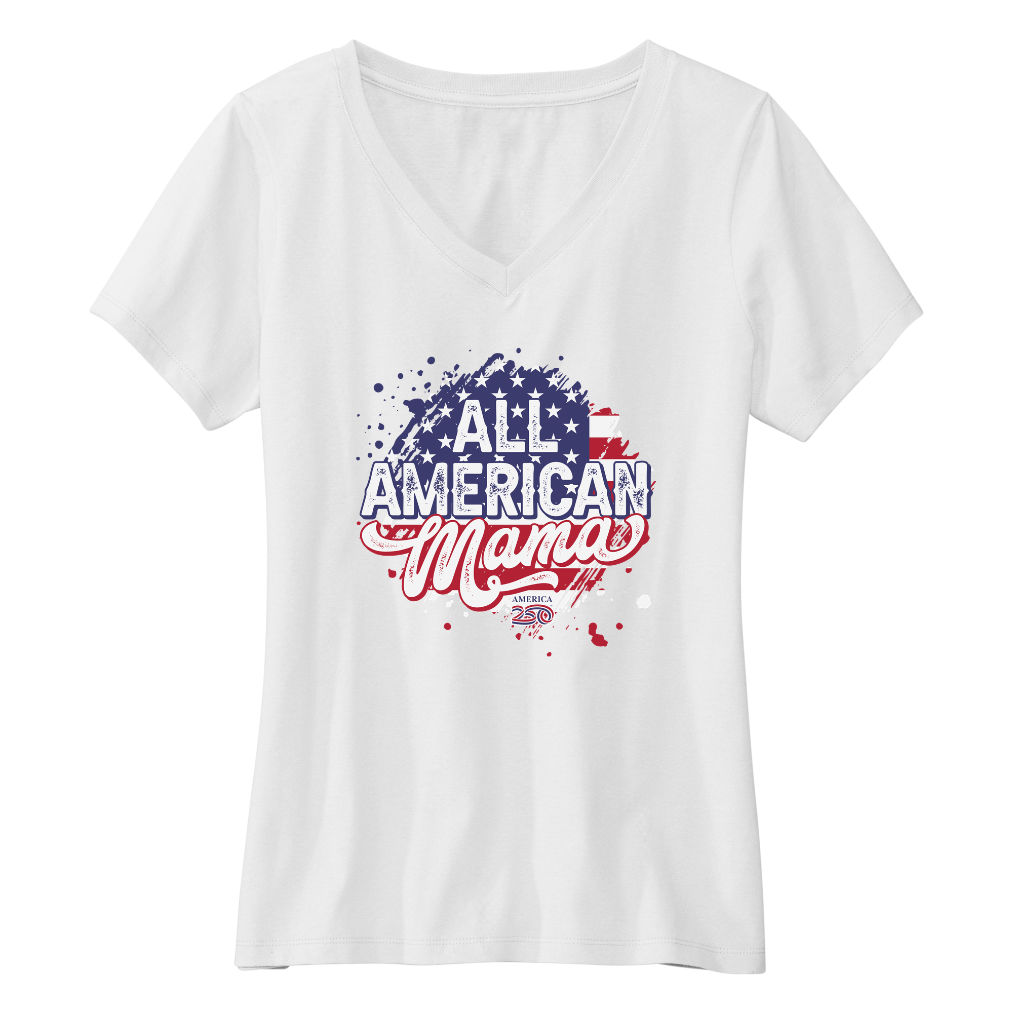 Womens Small White Short Sleeve V-neck Tee
