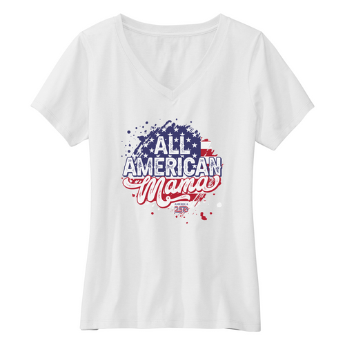 Womens Small White Short Sleeve V-neck Tee