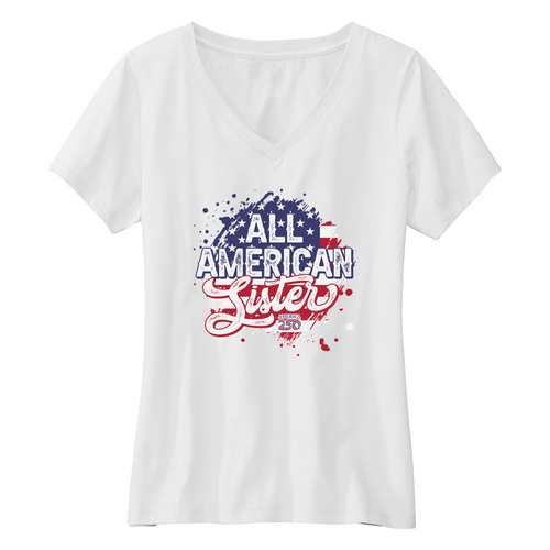 Womens Small White Short Sleeve V-neck Tee