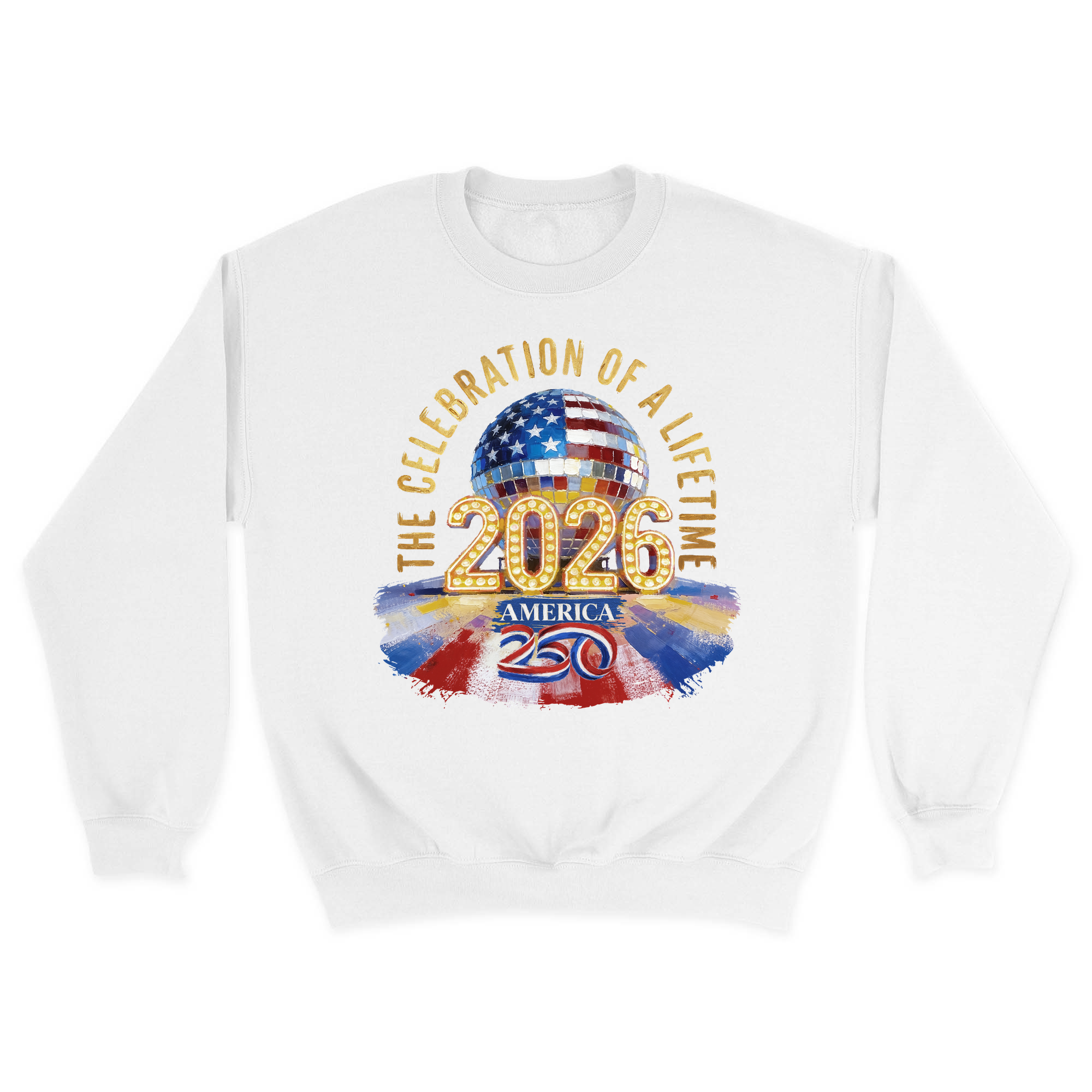 Unisex Small White Crewneck Sweatshirt
