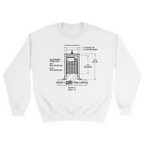 Unisex Small White Crewneck Sweatshirt