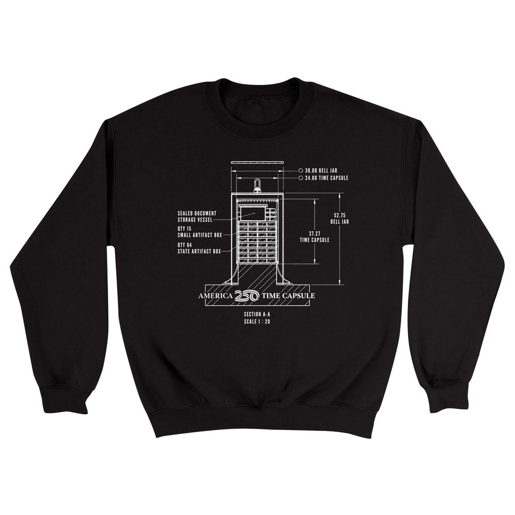 Unisex Small Black Crewneck Sweatshirt