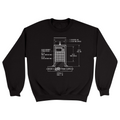 Unisex Small Black Crewneck Sweatshirt