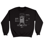 Unisex Small Black Crewneck Sweatshirt