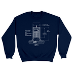 Unisex Small Navy Crewneck Sweatshirt