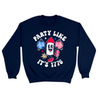 Unisex Small Navy Crewneck Sweatshirt