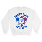 Unisex Small White Crewneck Sweatshirt