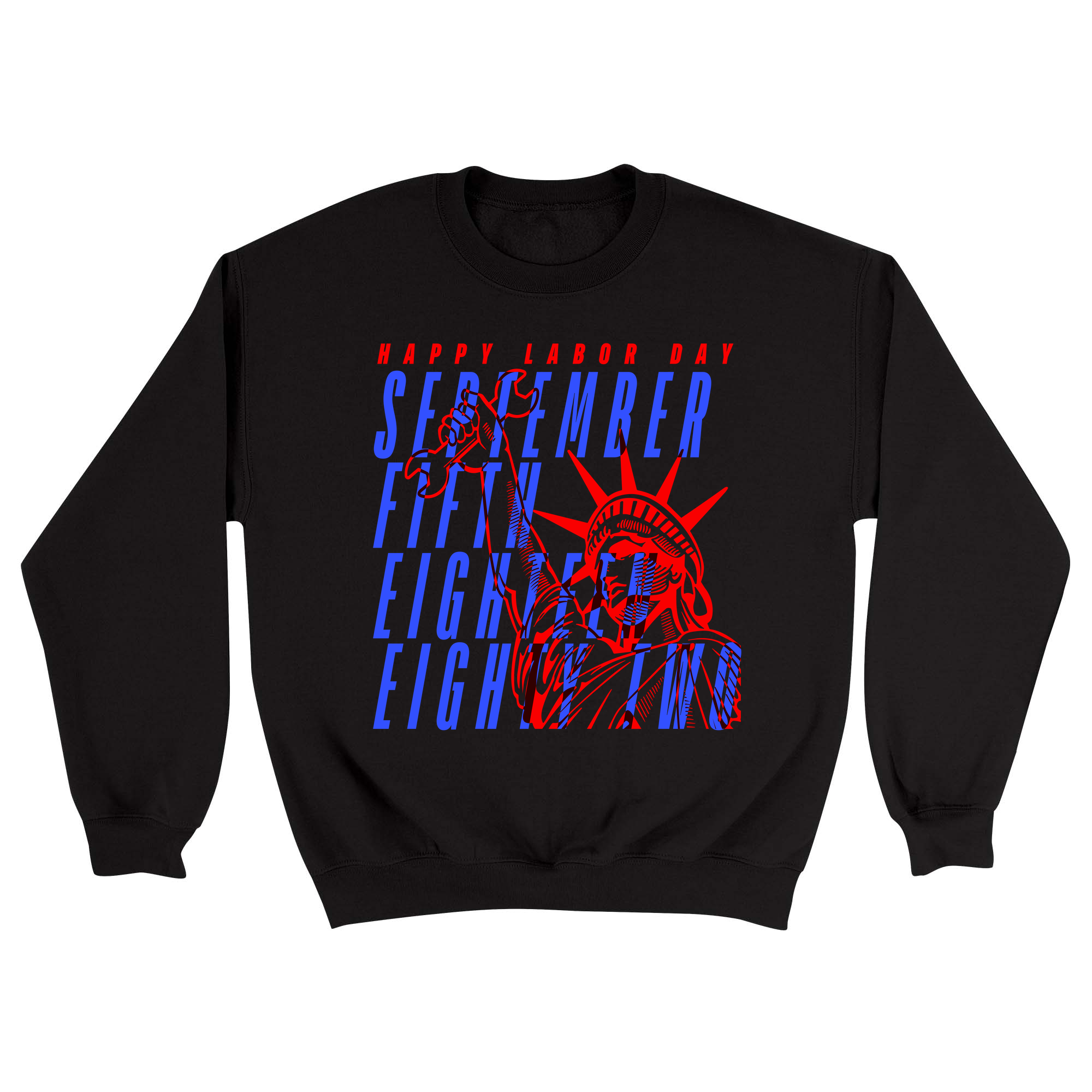 Unisex Small Black Crewneck Sweatshirt