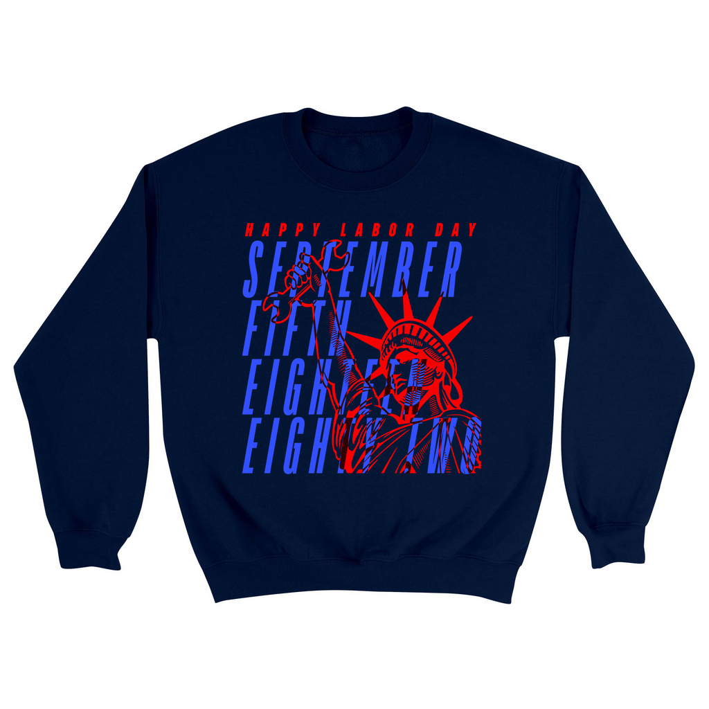 Unisex Small Navy Crewneck Sweatshirt
