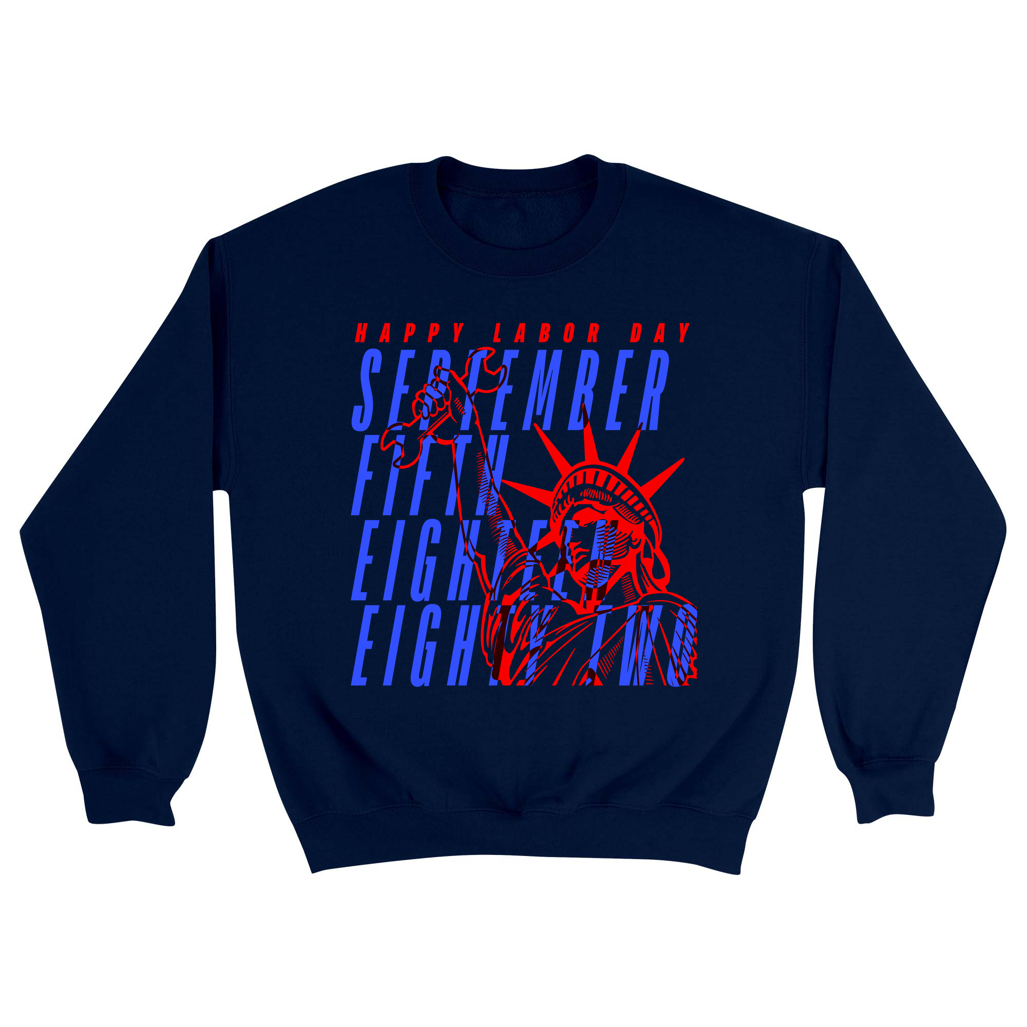 Unisex Small Navy Crewneck Sweatshirt