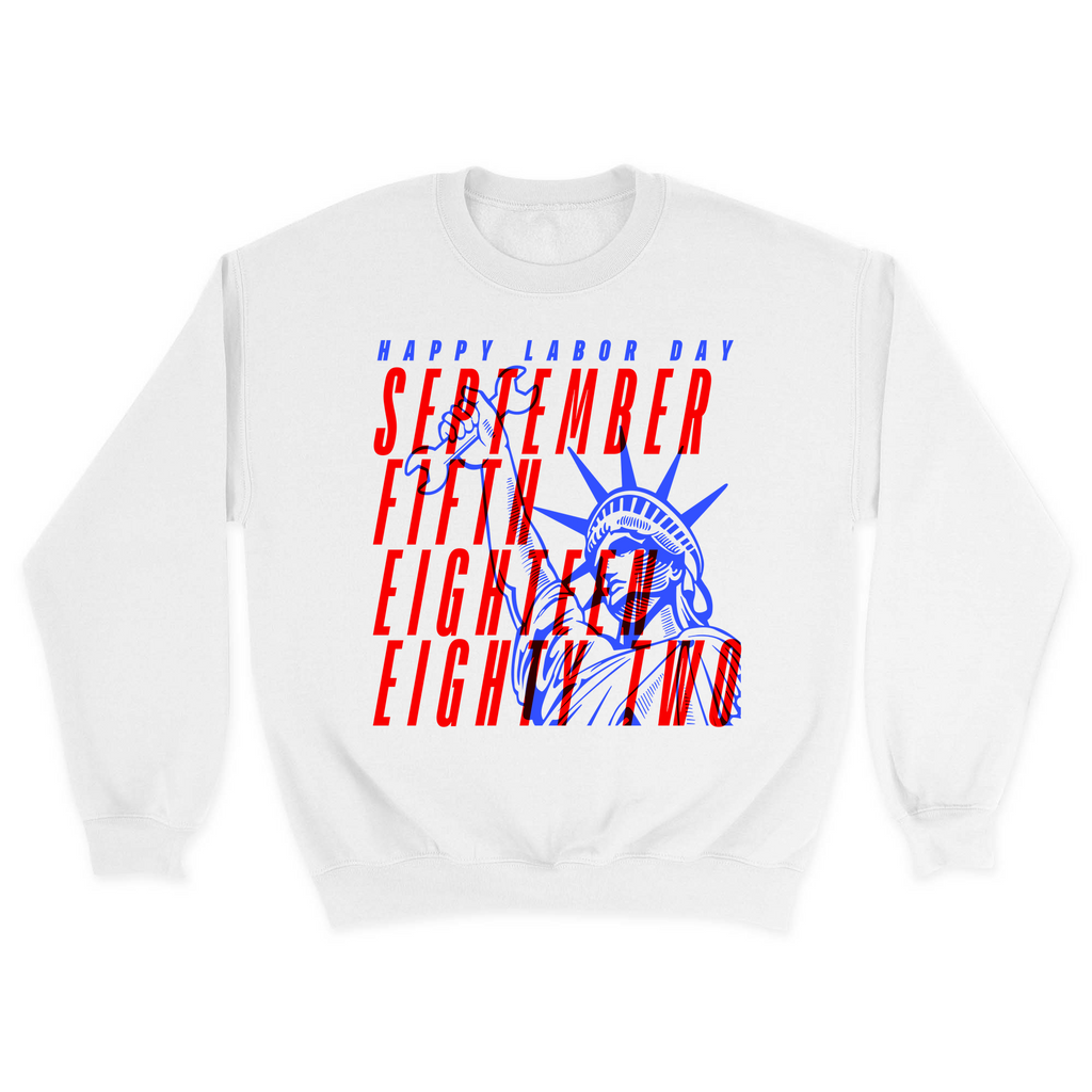 Unisex Small White Crewneck Sweatshirt