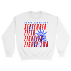 Unisex Small White Crewneck Sweatshirt