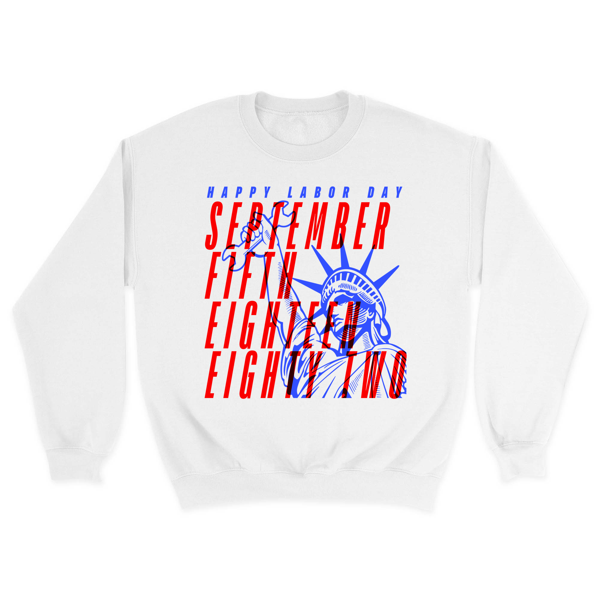 Unisex Small White Crewneck Sweatshirt