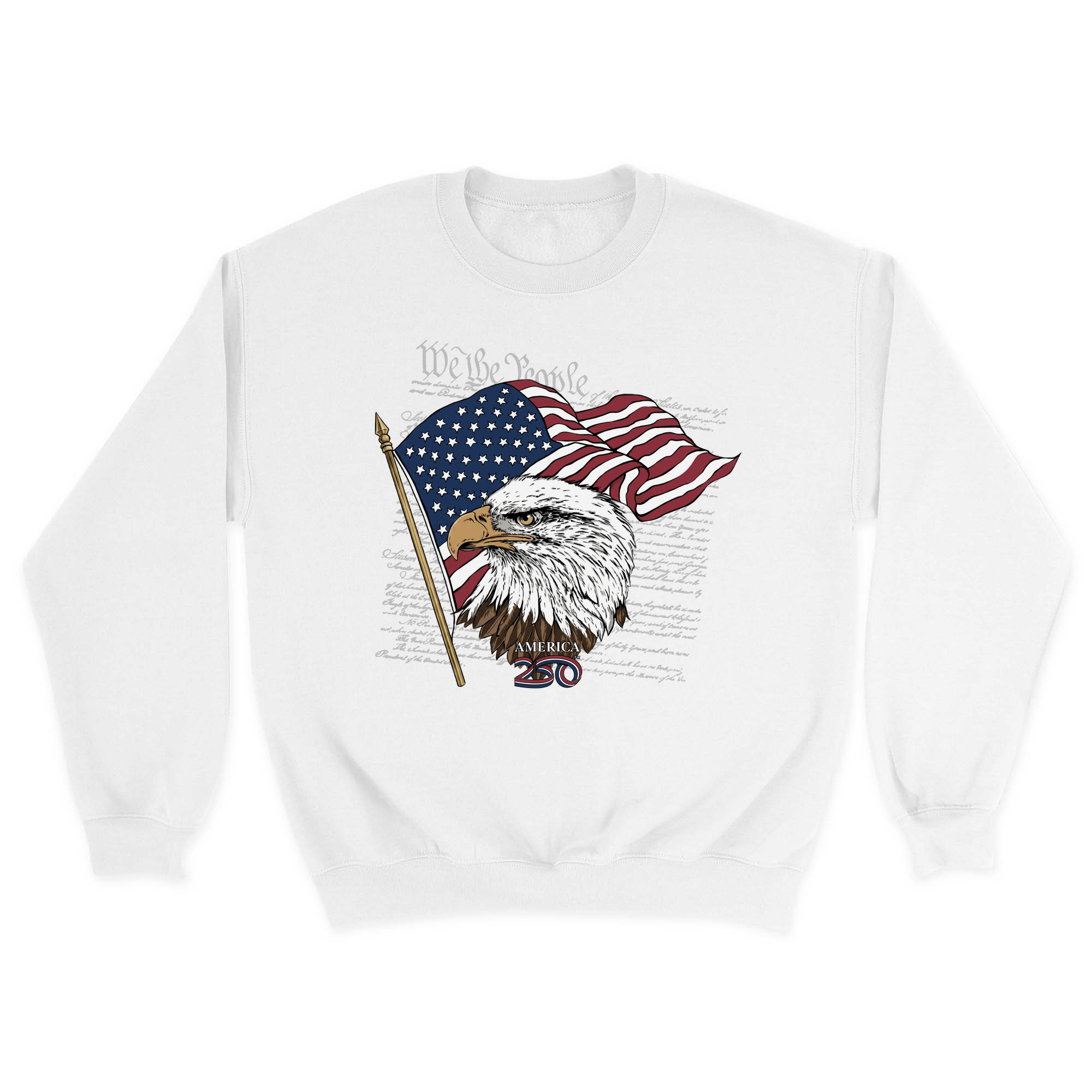 Unisex Small White Crewneck Sweatshirt