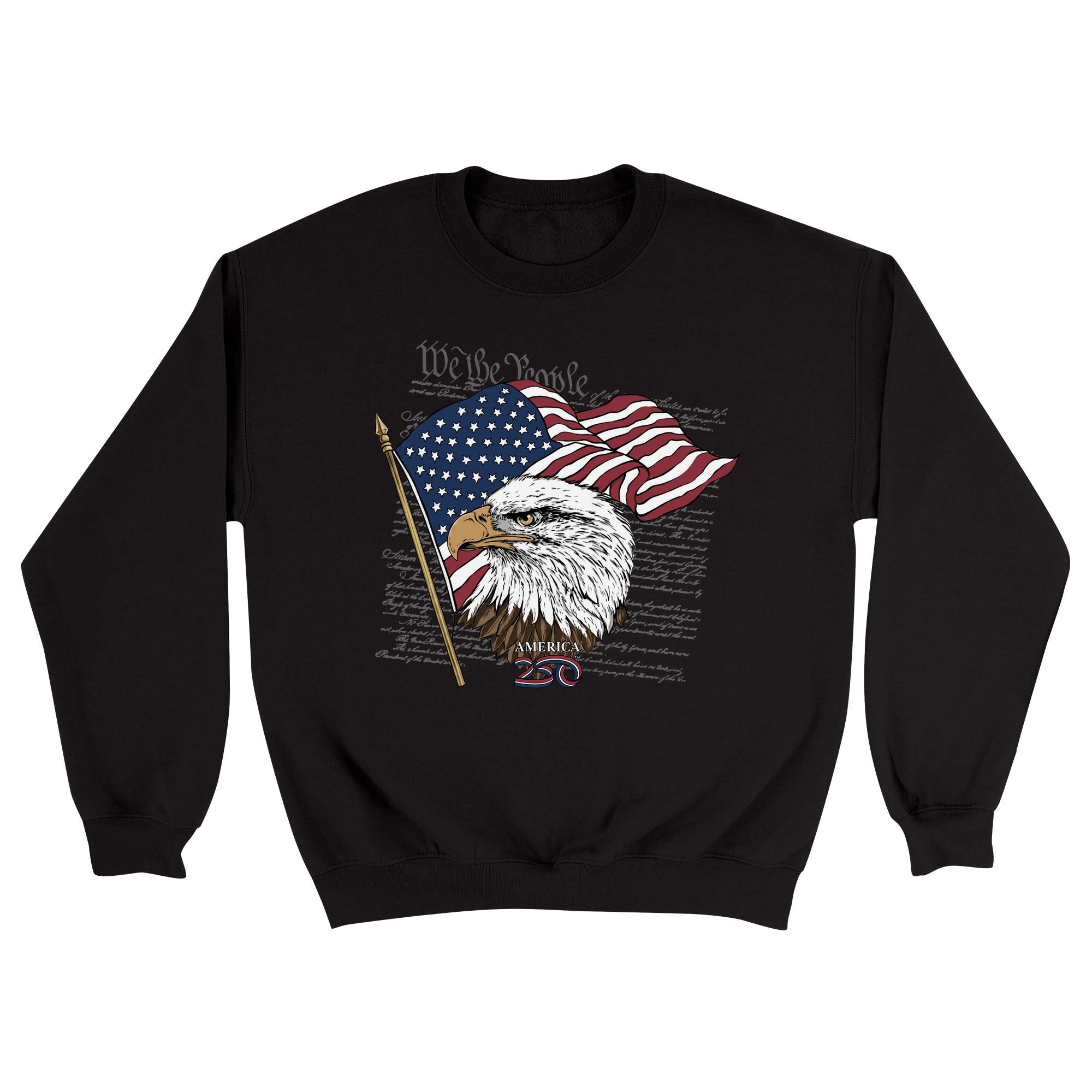 Unisex Small Black Crewneck Sweatshirt