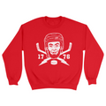 Unisex Small Red Crewneck Sweatshirt